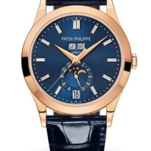 Patek Philippe Complications Annual Calendar Rose Gold Diamond Blue Dial Unisex Watch 5396R-015