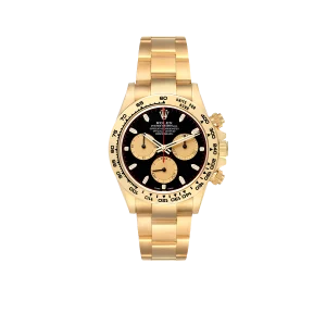 Rolex Daytona 40mm Black Dial Yellow Gold Mens Automatic Watch 116508