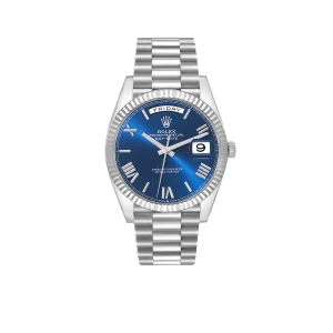 Rolex President Day-Date 40mm Blue Dial Platinum Mens Watch 228236