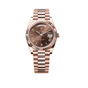 Rolex Day-Date 40mm 228235 Rose Gold Chocolate Roman Dial (2025)