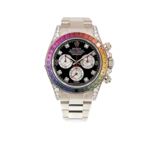 Rolex Daytona 116599RBOW 'Rainbow' White Gold Black Diamond Dial Sapphire Bezel