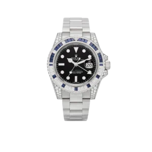 Rolex GMT-Master II, Reference 116759SA White Gold Diamond And Sapphire