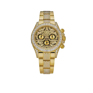 Rolex Daytona 'Eye of the Tiger' 116598TBR Yellow Gold Diamond Dial with Diamond Bracelet (Super Clone)