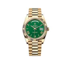 Rolex Day-Date 40mm Green Roman Yellow Gold 228238