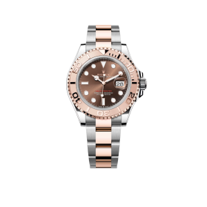 Rolex Yachtmaster 40 Rose Gold Steel Brown Dial Mens Watch 116621