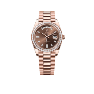 Rolex Day-Date 40mm President Rose Gold Diamond Mens Watch 228345