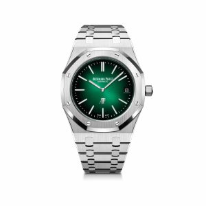 Audemars Piguet Royal Oak 16202PT.OO.1240PT.01 'Jumbo' Extra-Thin Green Dial