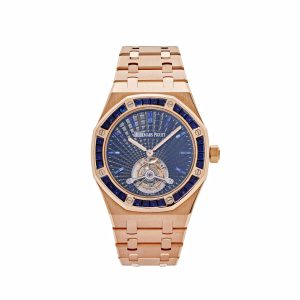 Audemars Piguet Royal Oak 26521OR.SS.1220OR.01 'Extra-Thin' Tourbillon Rose Gold Blue Sapphire