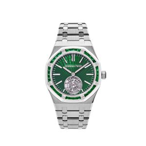 Audemars Piguet Royal Oak 26532IC.EE.1220TI.01 Selfwinding Flying Tourbillon Titanium White Gold Emerald Bezel Limited Edition (2024)