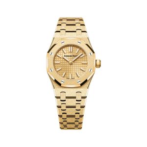 Audemars Piguet Royal Oak 67630BA.GG.1312BA.01 'Mini' Frosted Yellow Gold Quartz
