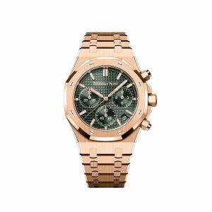 Audemars Piguet Royal Oak 26240OR.OO.1320OR.04 Selfwinding Chronograph '50th Anniversary' Rose Gold Khaki Green Dial