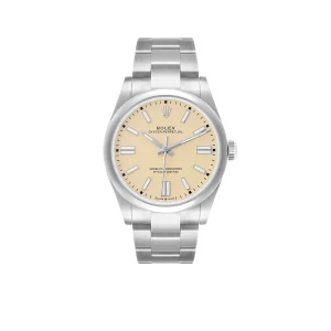 Rolex Oyster Perpetual 41mm Steel Beige Dial Mens Watch 134300