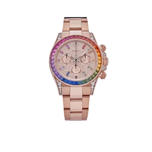 Rolex Daytona 116595RBOW 'Rainbow' Rose Gold Pave Diamond Dial Sapphire Bezel