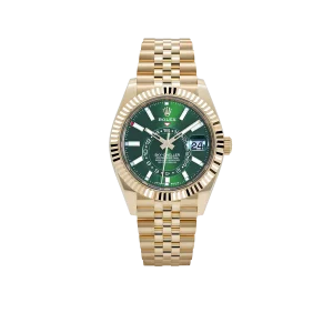 Rolex Sky-Dweller 42mm Yellow Gold Bright Green Dial Jubilee 336938 (2025)