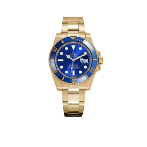 Rolex Submariner 41mm Yellow Gold Blue Dial Bezel Mens Watch 126618