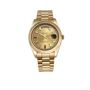 Rolex President Day-Date II 41mm 218238 18k Yellow Gold & Ruby Dial