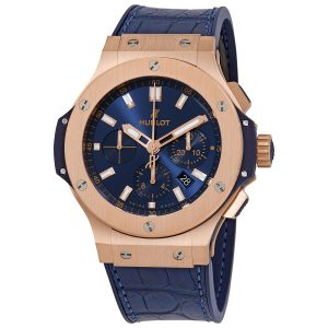 Big Bang 18kt Rose Gold Chronograph Automatic Blue Dial Men's Watch