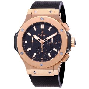 Big Bang Black Dial 18kt Rose Gold Men's Watch