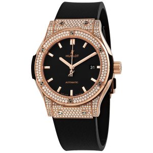 Classic Fusion 18K Rose Gold Automatic Black Dial Watch 542OX1181RX1704