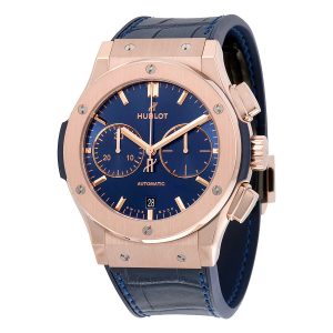 Classic Fusion Automatic Blue Sunray Dial 18kt King Gold Men's Watch