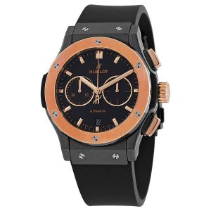 Classic Fusion Chronograph Ceramic King Gold Automatic Black Dial Men's Watch