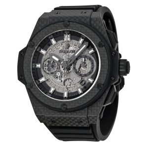King Power Unico Skeleton Dial Automatic Carbon Fiber Rubber Men's Watch 701QX0140RX