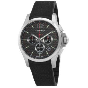 Conquest Chronograph Quartz Black Dial Men's Watch