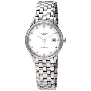 Flagship Automatic White Diamond Dial Ladies Watch