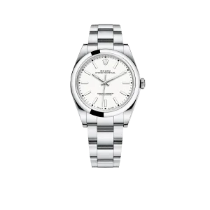 Rolex Oyster Perpetual 39mm Stainless Steel WhiteDial Men Watch 114300-0004 New 2025