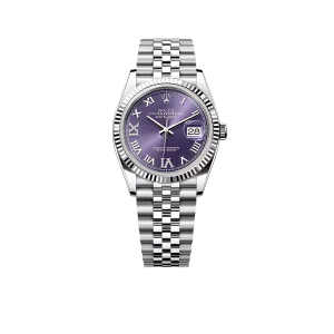 Rolex Datejust 36mm Steel and White Gold Purple “VI & IX” 126234