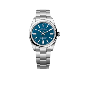 Rolex Oyster Perpetual 41mm Stainless Steel Med Blue Dial Men Watch 134300-0009 New 2025