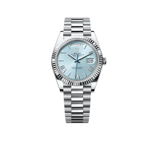 Rolex President Day-Date 40mm Ice Blue Dial Platinum Mens Watch 228236