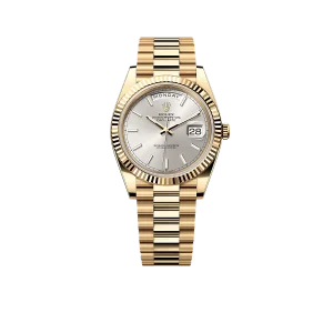 Rolex Day-Date 40mm Yellow Gold Silver Dial 228238