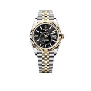 Rolex Sky-Dweller 42 mm Oyster, Oystersteel and Yellow Gold 336933 Bright Black
