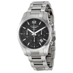 Conquest Classic Chronograph Black Dial Men's Watch