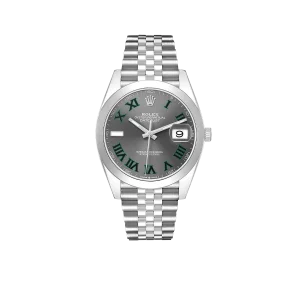 Rolex Datejust 41mm Wimbledon Dial Steel Mens Watch 126300