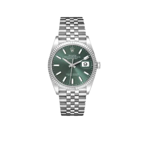 Rolex Datejust 36mm Stainless Steel Mint Green Dial Jubilee 126234