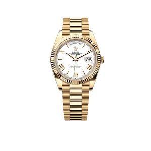 Rolex Day-date 40mm President Yellow Gold White Roman Numerals Dial 228238-0042