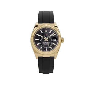 Rolex Sky-Dweller 42mm Yellow Gold Bright Black Dial 336238