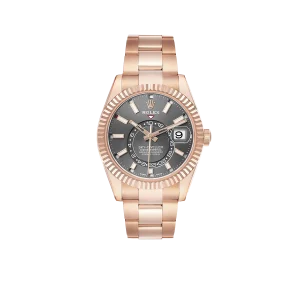 Rolex Sky-Dweller 42mm Rose Gold Slate Dial Mens Watch 326935