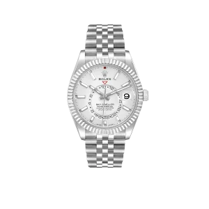 Rolex Sky-Dweller 42mm  Silver Dial Steel White Gold Mens Watch 326934
