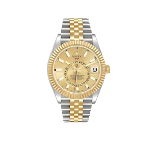 Rolex Sky Dweller 42mm Steel Yellow Gold Dial Mens Watch 326933